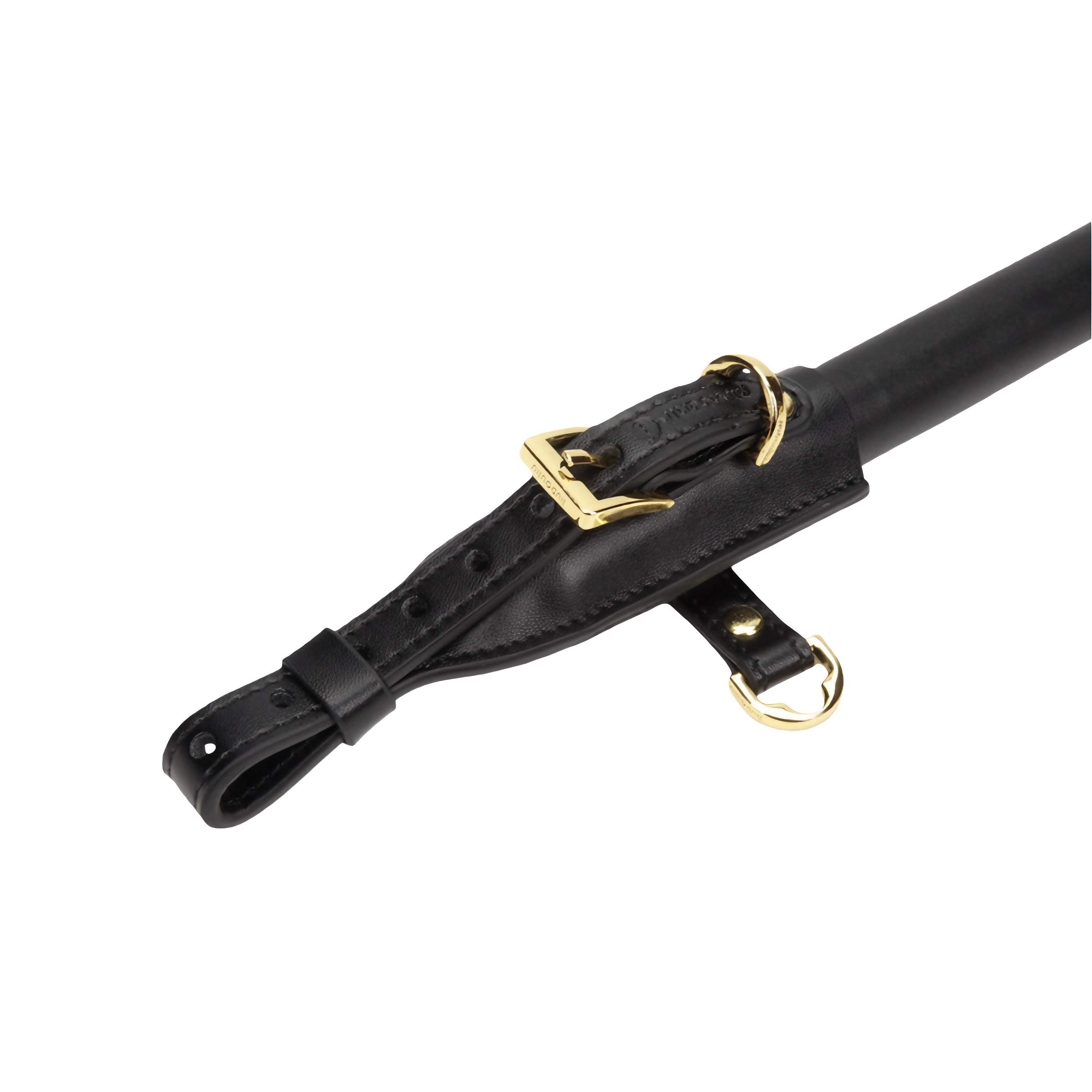 Luxefetters Black & Gold Spreader Bar with Cuffs